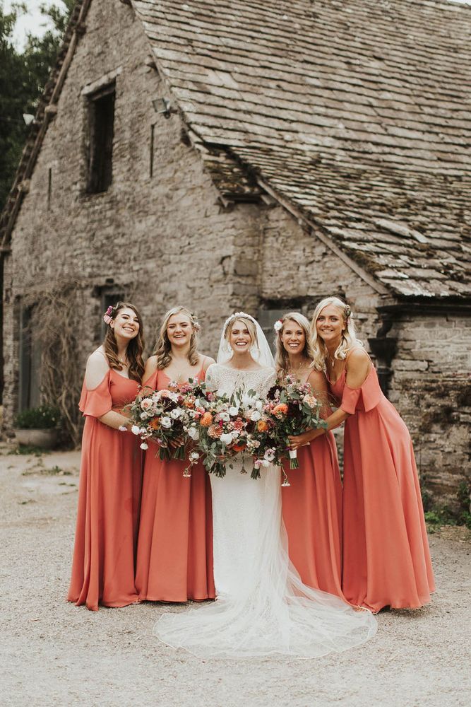 Coral Bridesmaid Dresses at The Barn At Drovers Coral Bridesmaid Dresses at The Barn At Drovers