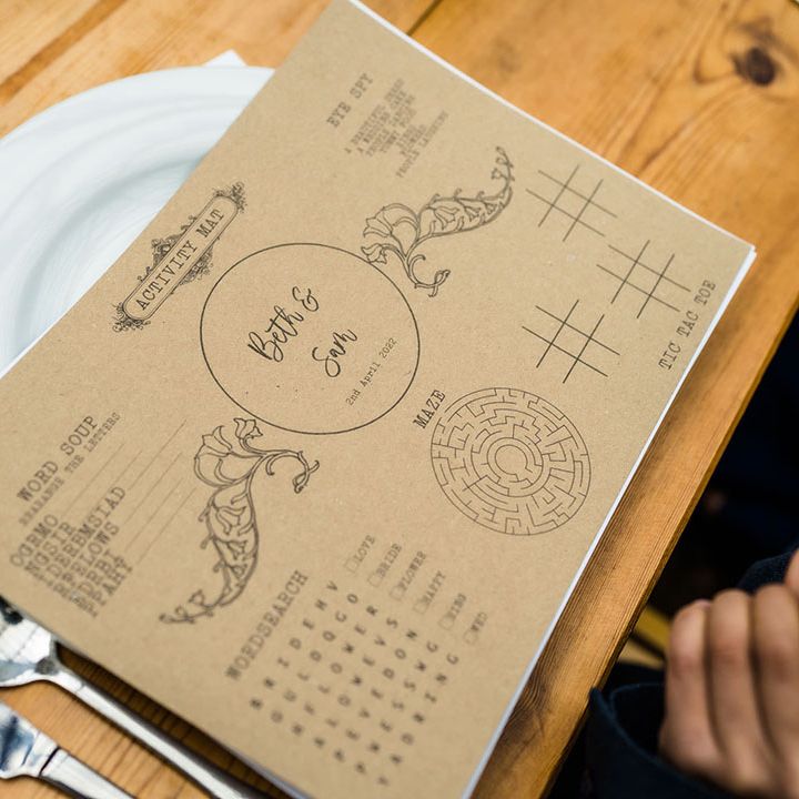 Personalised activity mat complete with puzzles 