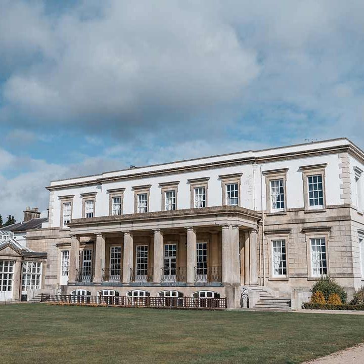 Exterior shot of Buxted Park wedding venue East Sussex