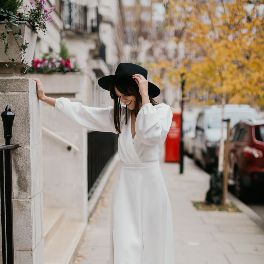 Stylish micro wedding dress