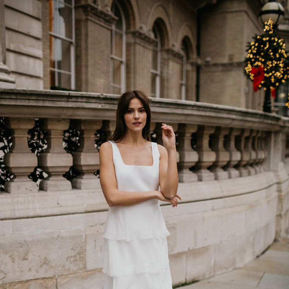 Layered midi dress by Story Of My Dress bridal