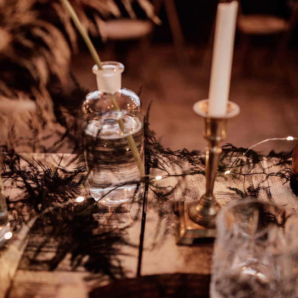 Gold candlestick holder 