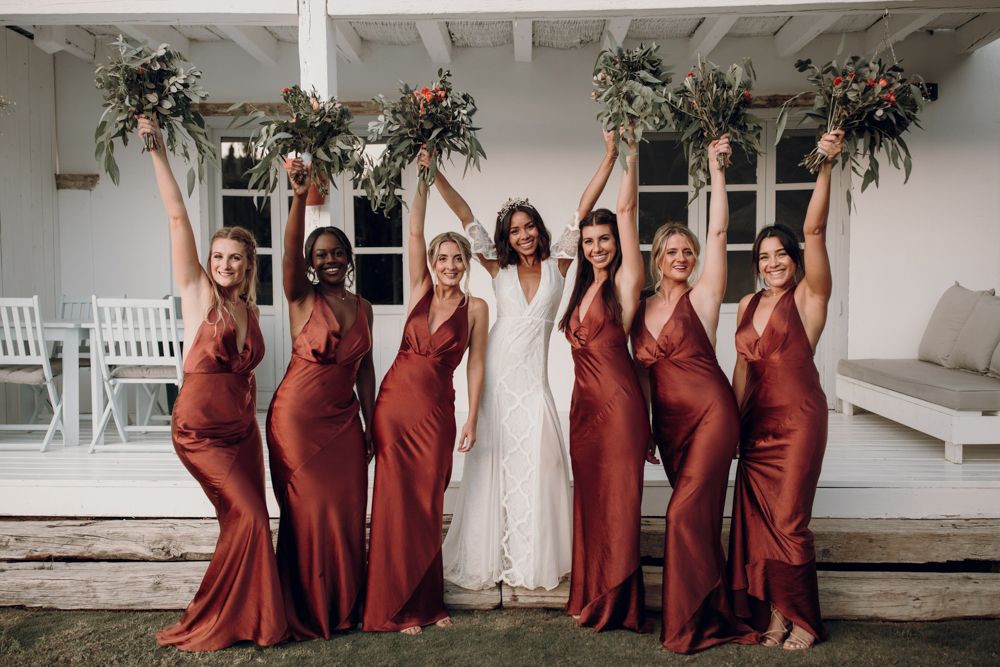 Satin Bridesmaid Dresses In Every Shade - Rock My Wedding Satin Bridesmaid Dresses In Every Shade - Rock My Wedding