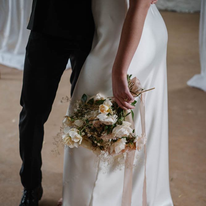 Satin Halfpenny London wedding dress