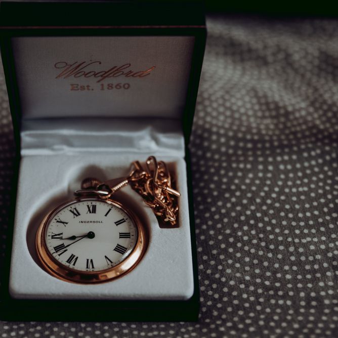 Family heirloom gifted to the groom on the wedding morning 