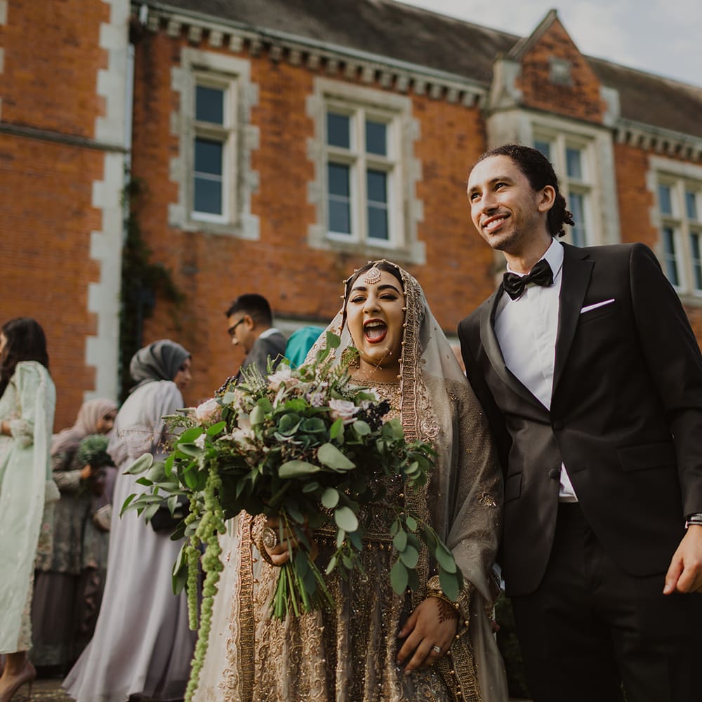 Bride and groom portrait by Phoebe Jane Photography