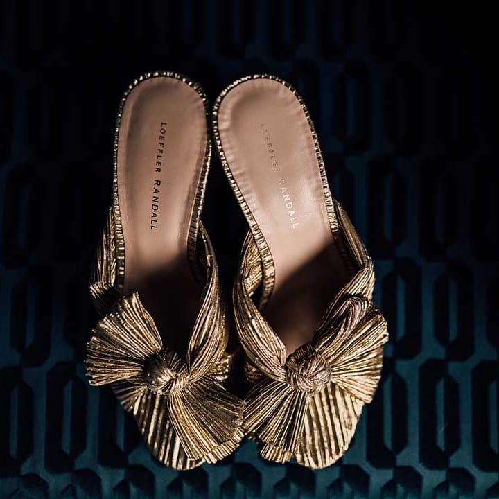 Loffler Randall gold heels 