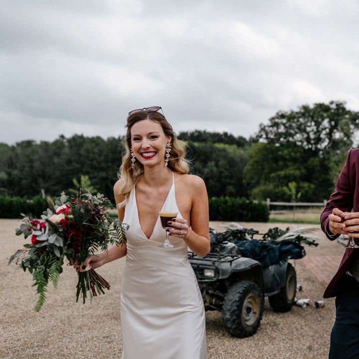 Micro wedding drinks reception at High Billinghurst Farm