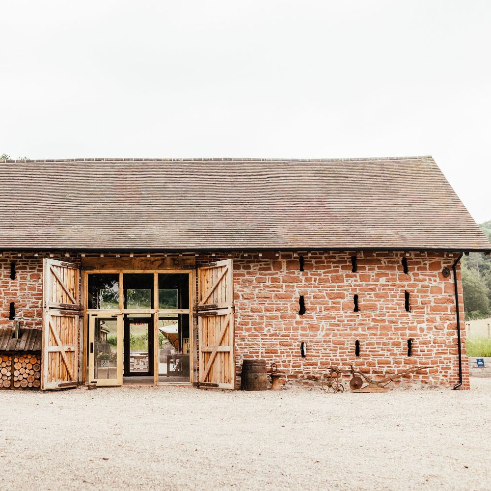 Exterior of The Bridal Barn in Claverley for summer wedding