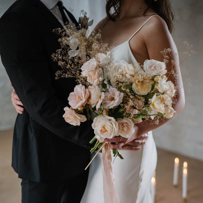 Romantic blush bridal bouquet
