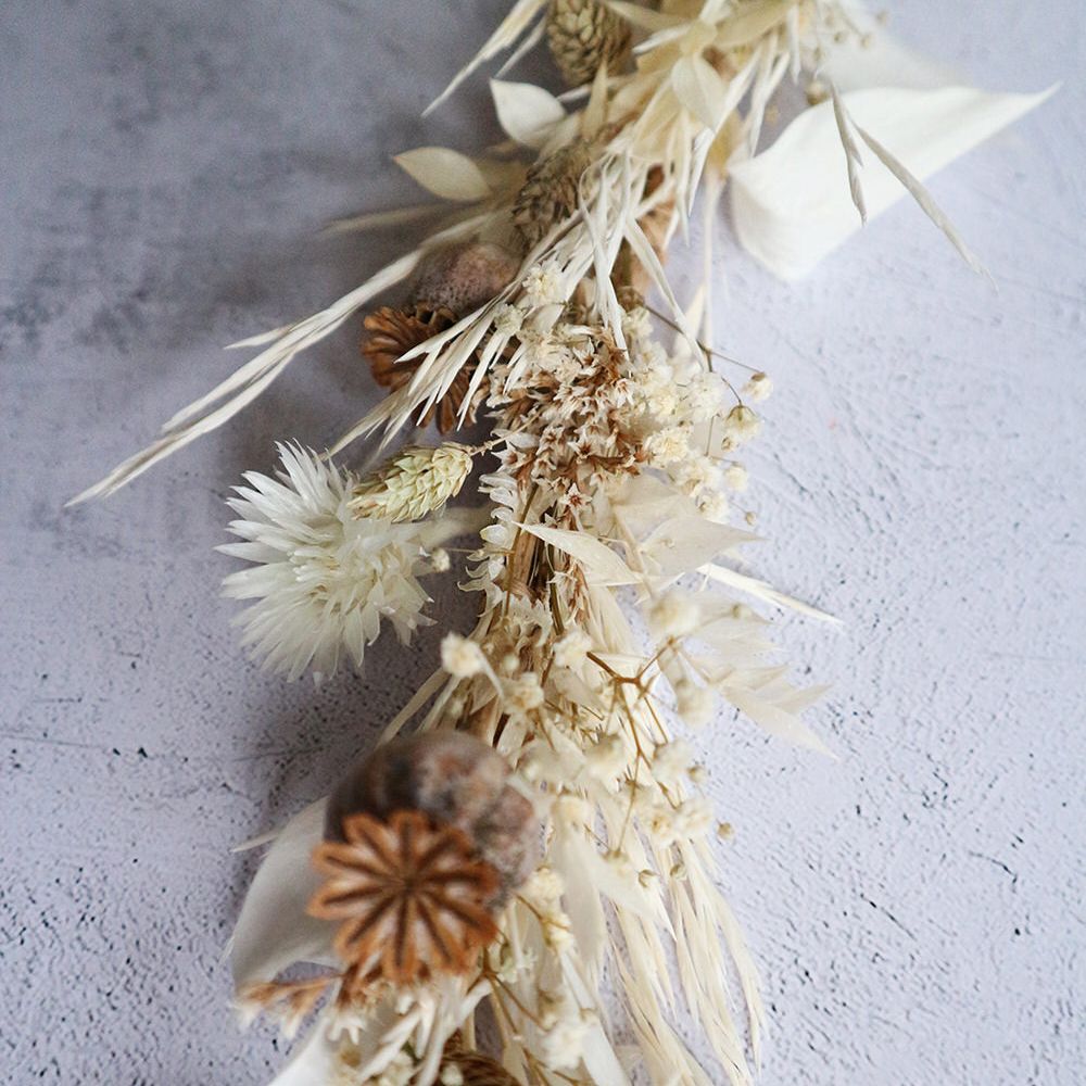 Dried flower wedding garland