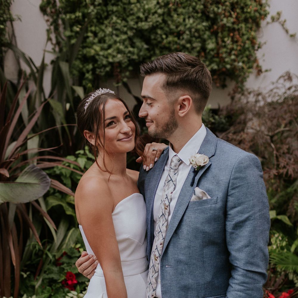 Stylish couple for London wedding 