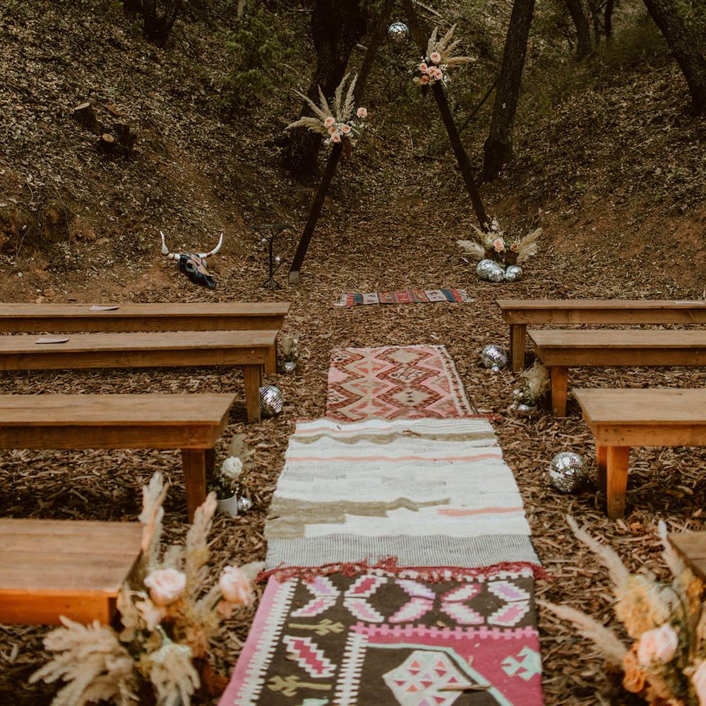 Outdoor wedding setting 