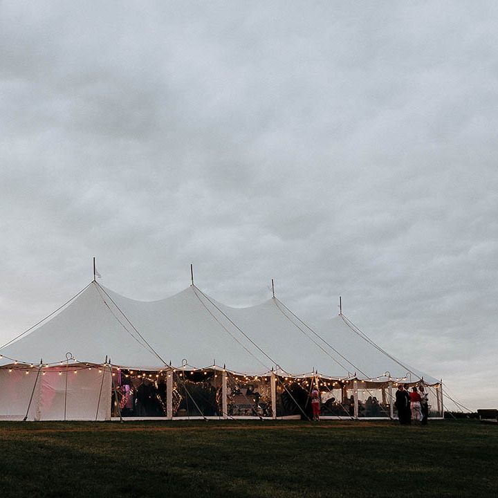 Marquee wedding reception for Salcombe wedding 