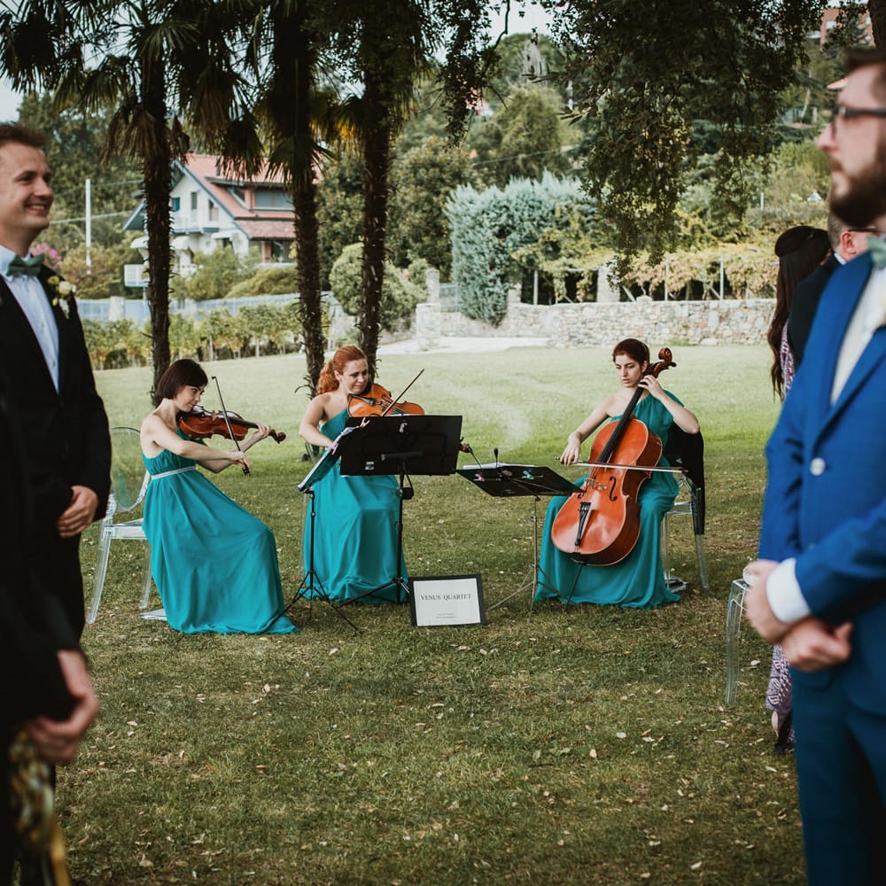 String quartet wedding music for outdoor Italian wedding 