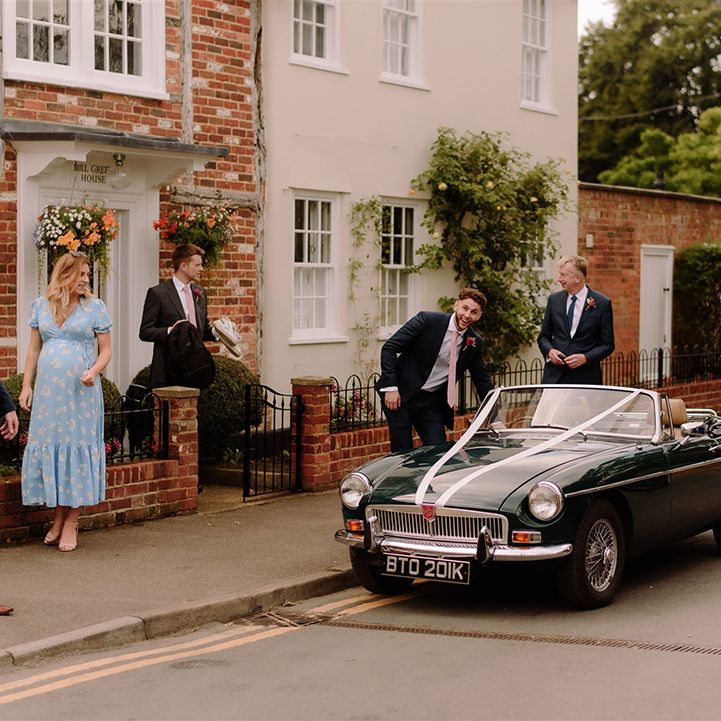Vintage wedding car