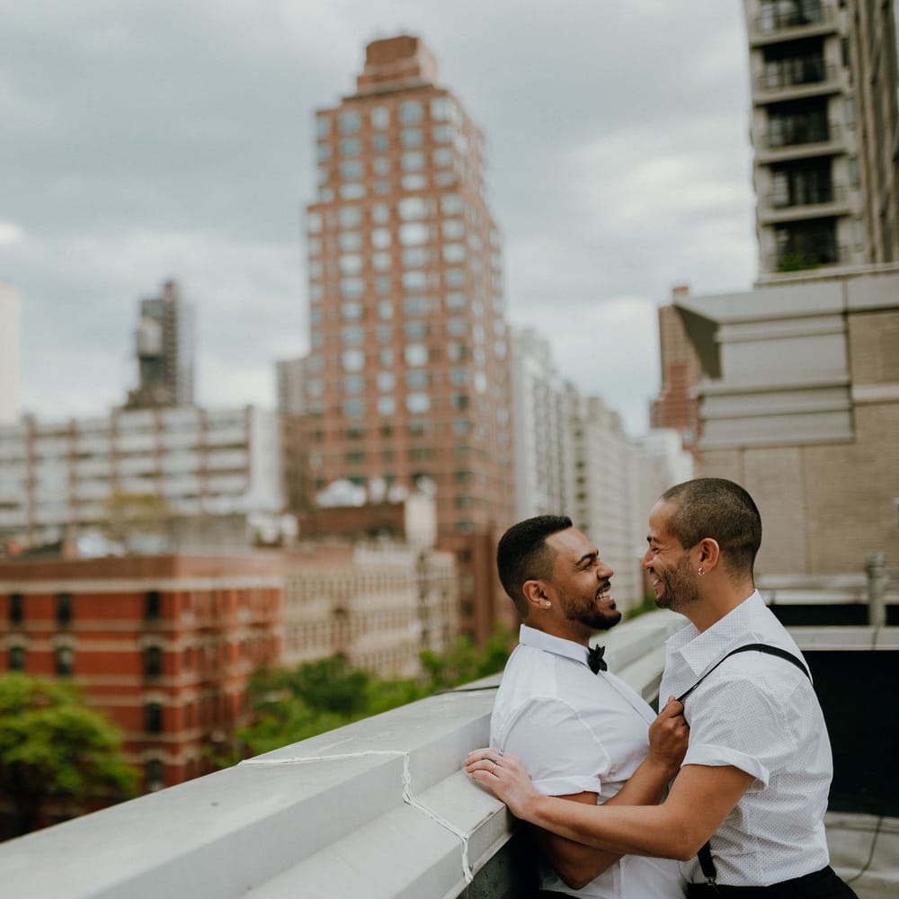 Gay wedding New York rooftops