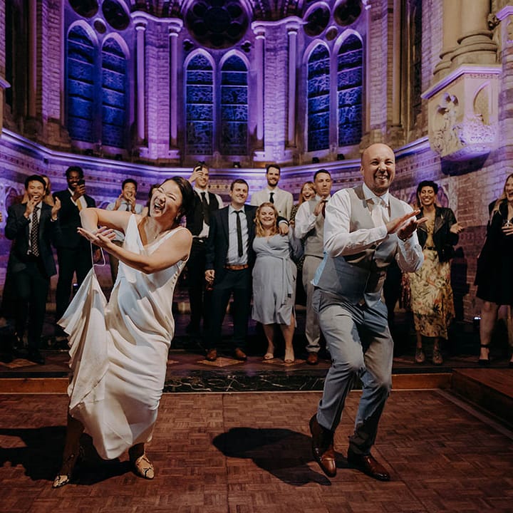 Bride & groom do TikTok dance on their wedding day