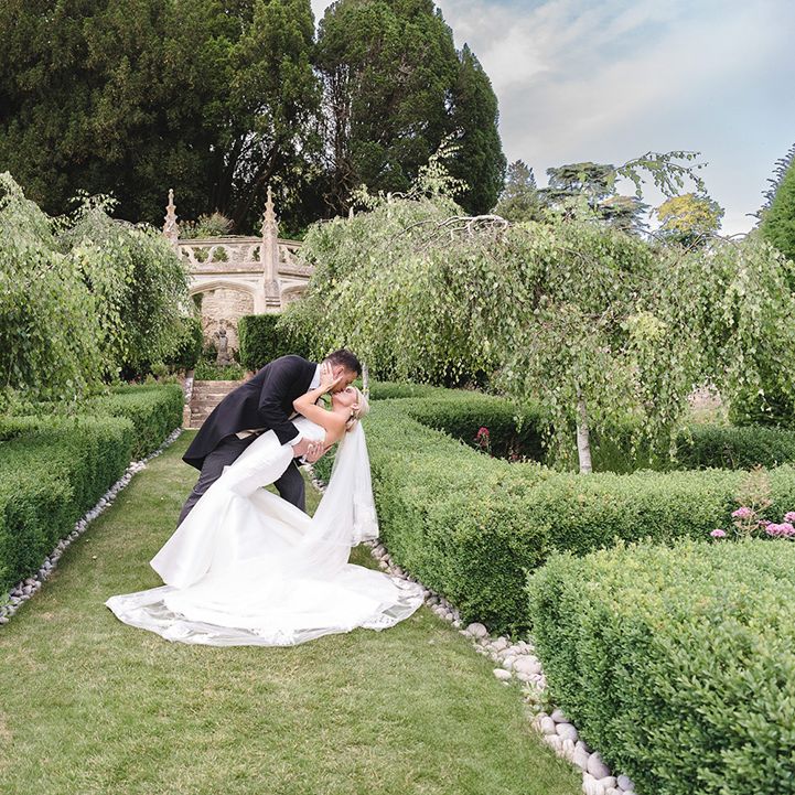 Traditional and classic style wedding with green and white wedding flowers in Wiltshire 