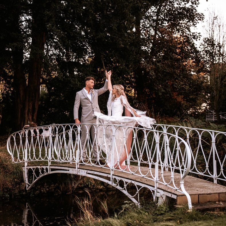 Bride twirls in her Rue de Seine wedding dress 