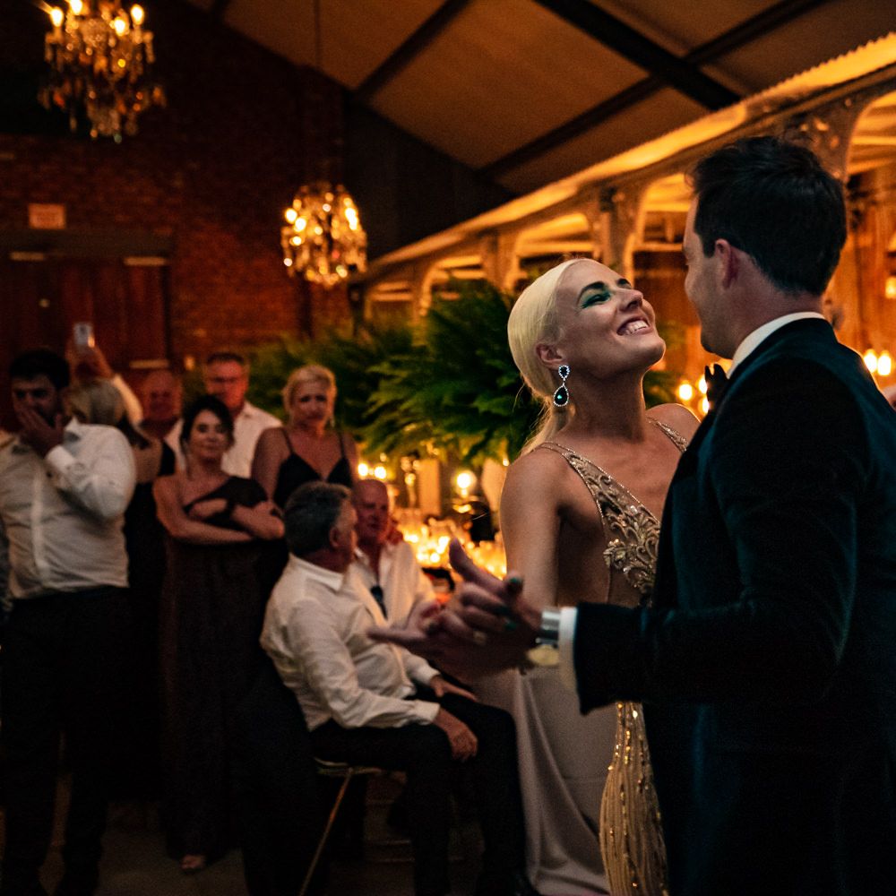 Bride and groom first dance