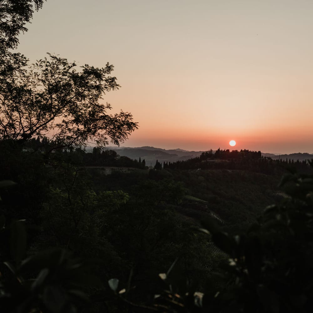 Sunset views at Italian destination wedding