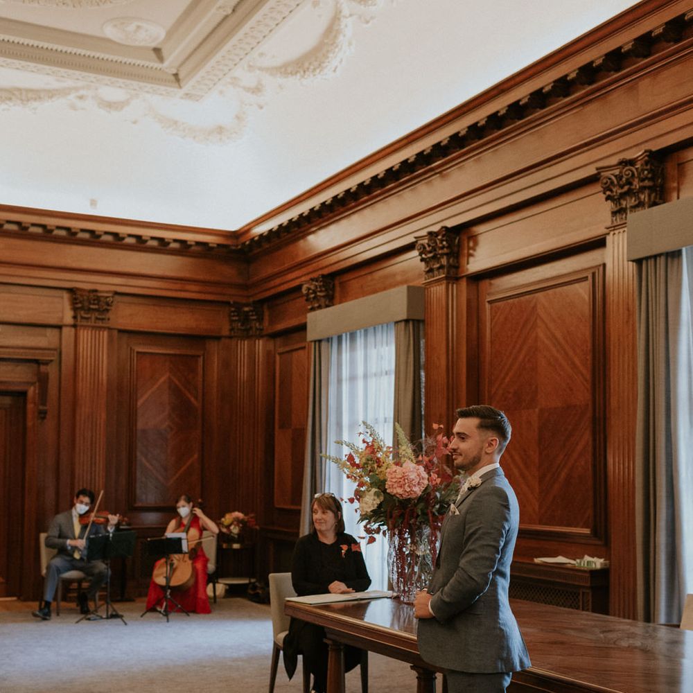 Old Marylebone Town Hall intimate wedding ceremony 