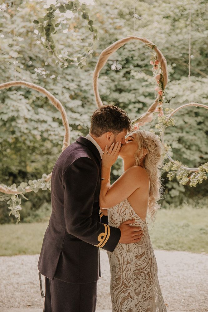 No Rings Hula Hoop Decor At Nanacarrow Farm Rustic Barn Wedding Venue