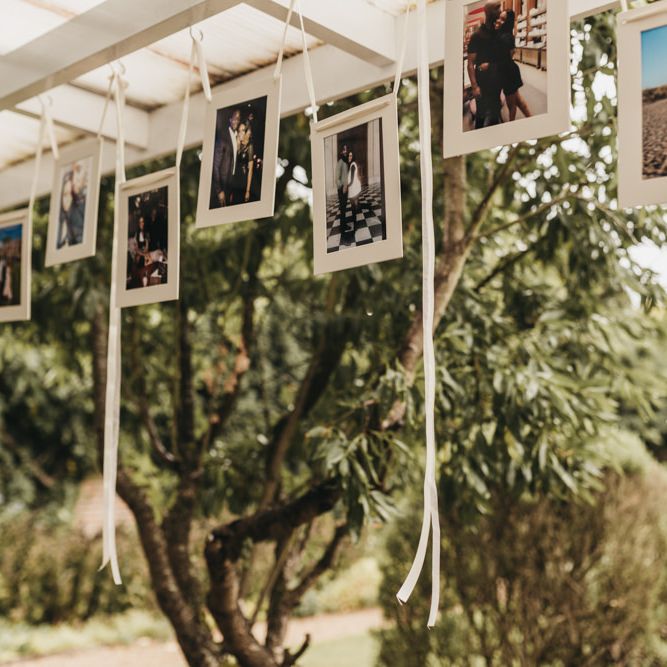 DIY Polaroid picture wedding decor 