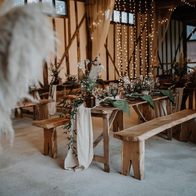 Stunning barn wedding with emerald green and cream theme