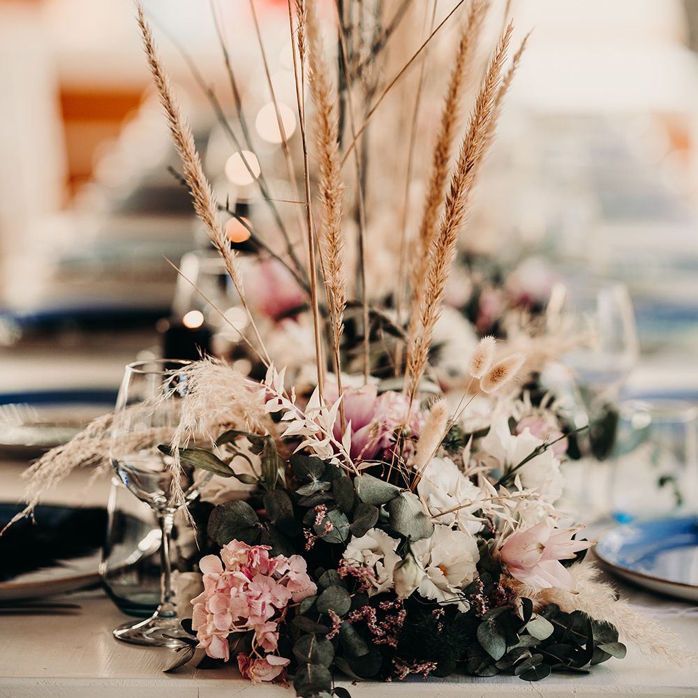 Pampas grass wedding decor