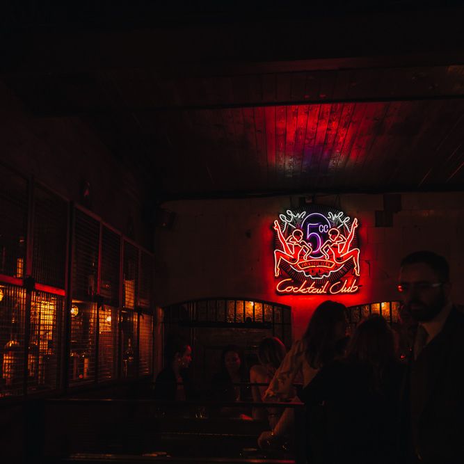 Neon lighting at Harrild & Sons