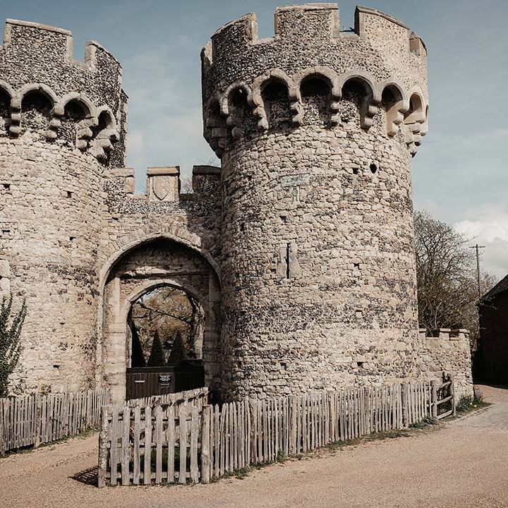 Rustic and historic Cooling Castle Barn wedding venue for spring wedding 