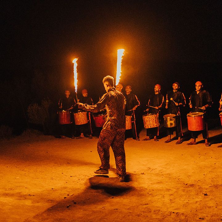 Fire flame thrower wedding entertainment for the evening reception 