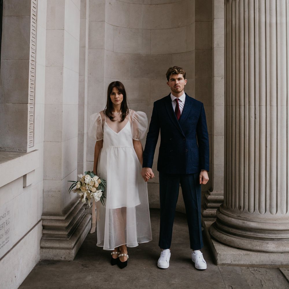 Micro wedding dress for intimate town hall wedding 