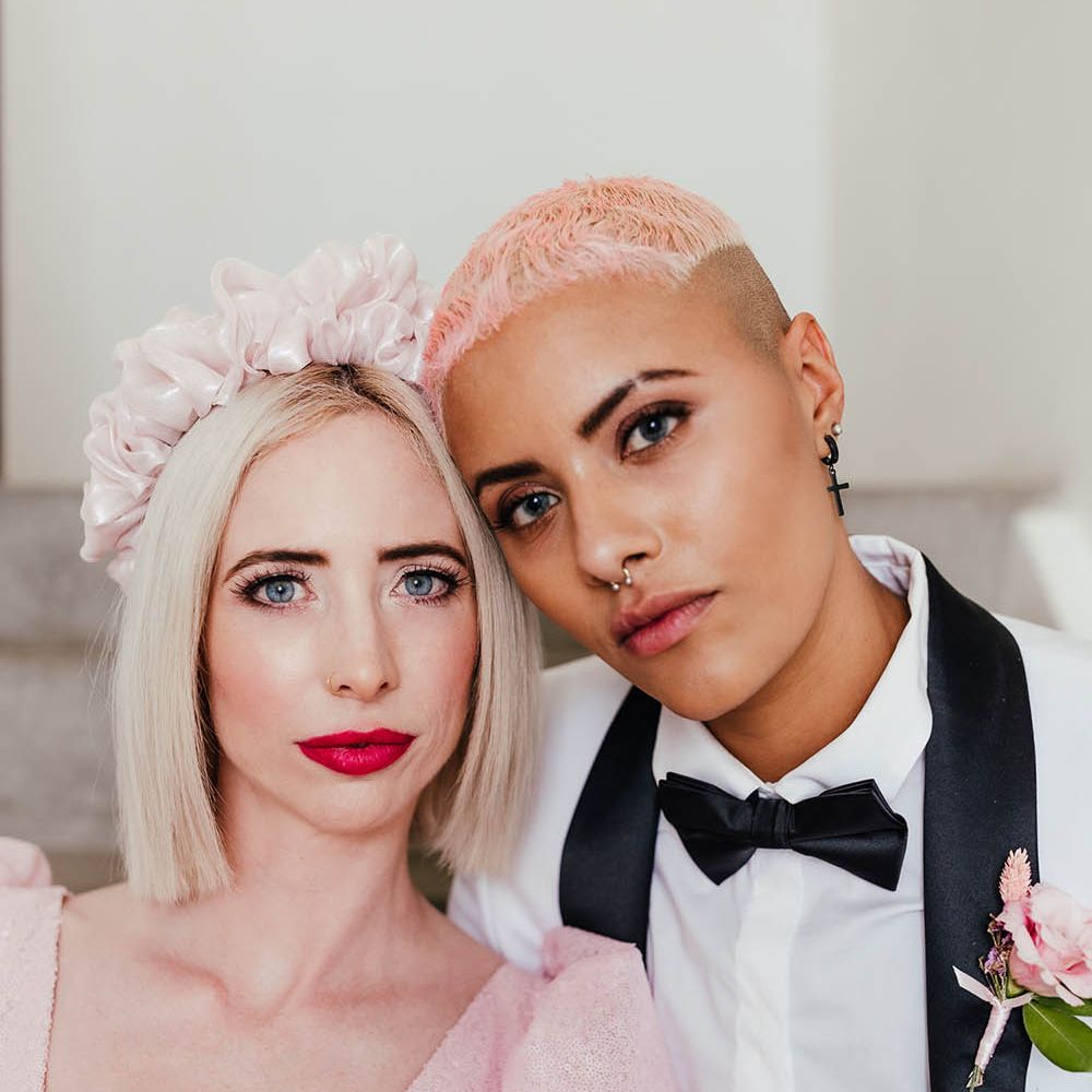 Two brides at stylish alternative wedding in Shoreditch 