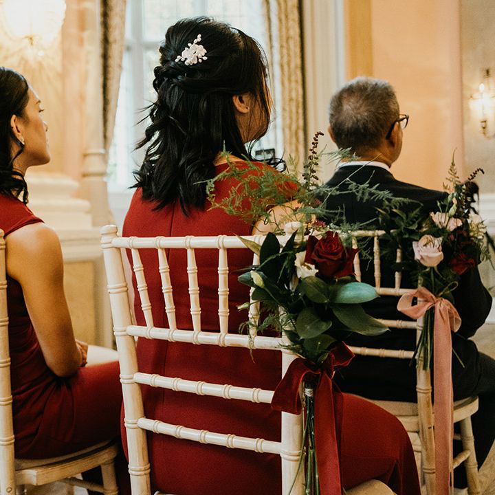 Bridesmaid hair for Winter wedding