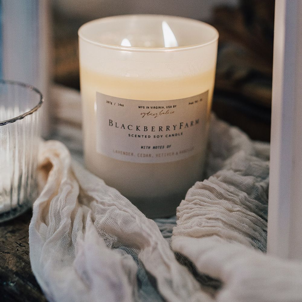 Blackberry Farm scented candle for wedding 