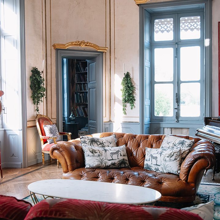 Inside the chateau wedding venue, Chateau De La Motte Husson
