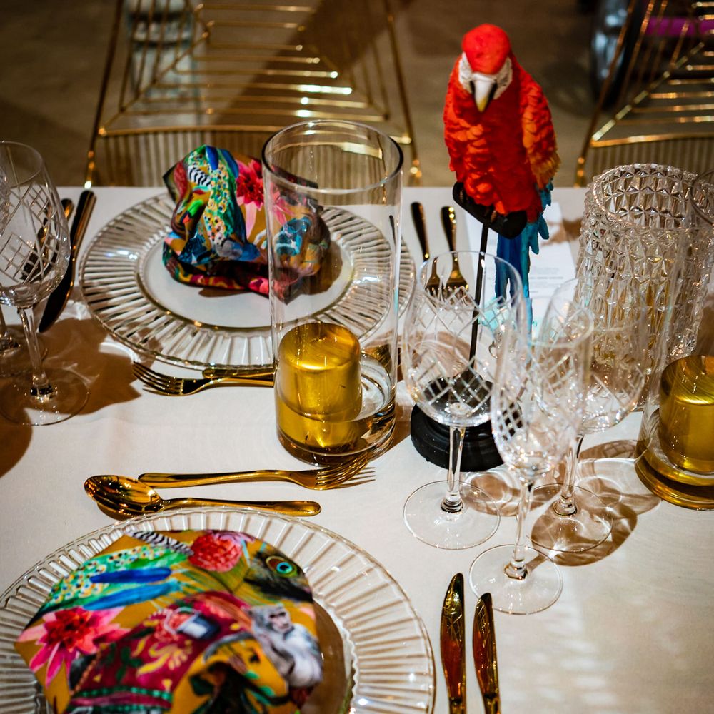Parrot wedding decor