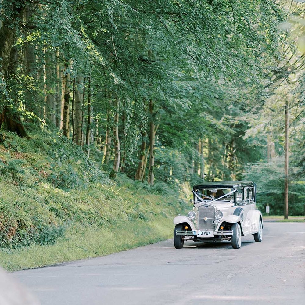 Vintage wedding car for classic wedding 