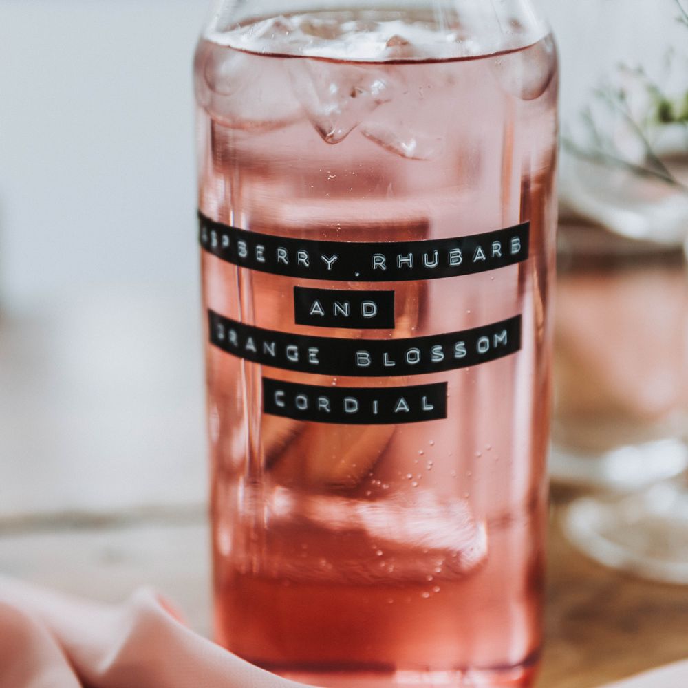Personalised jar for cordial 