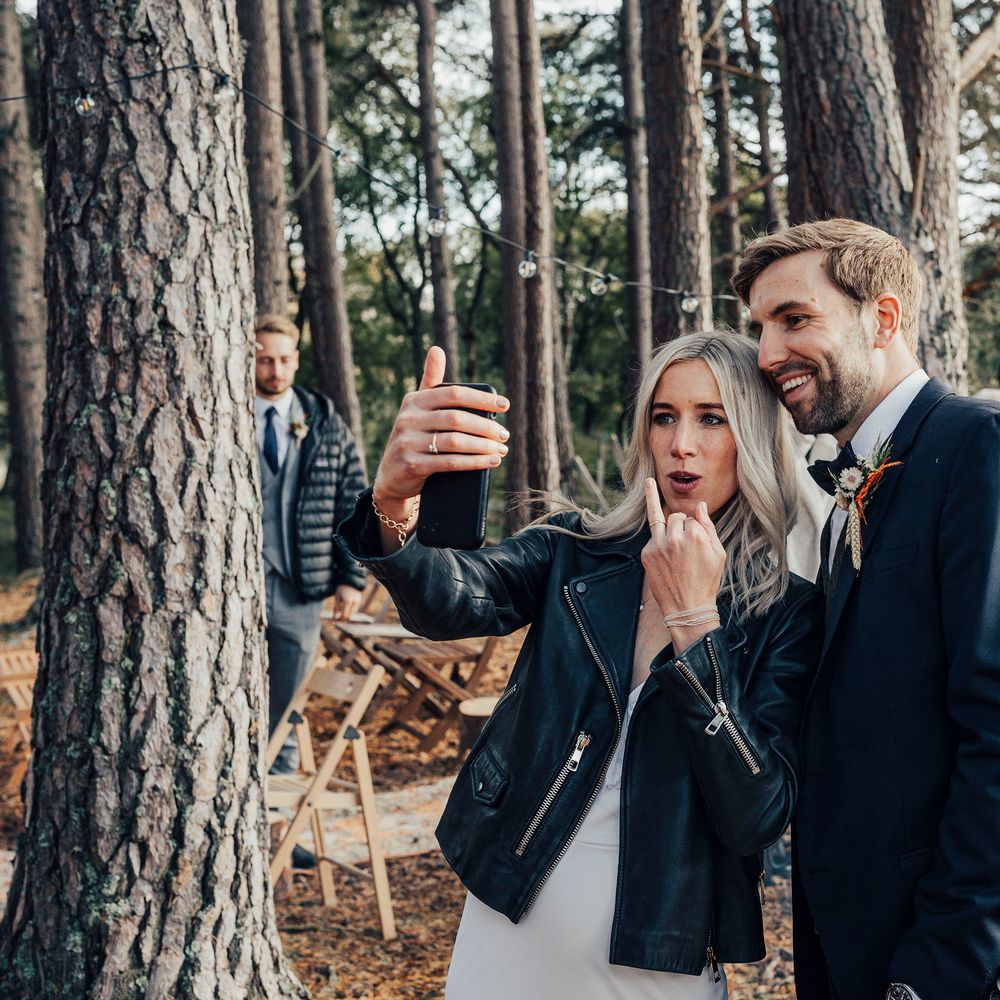 Bride shows off wedding ring with groom on Facetime 