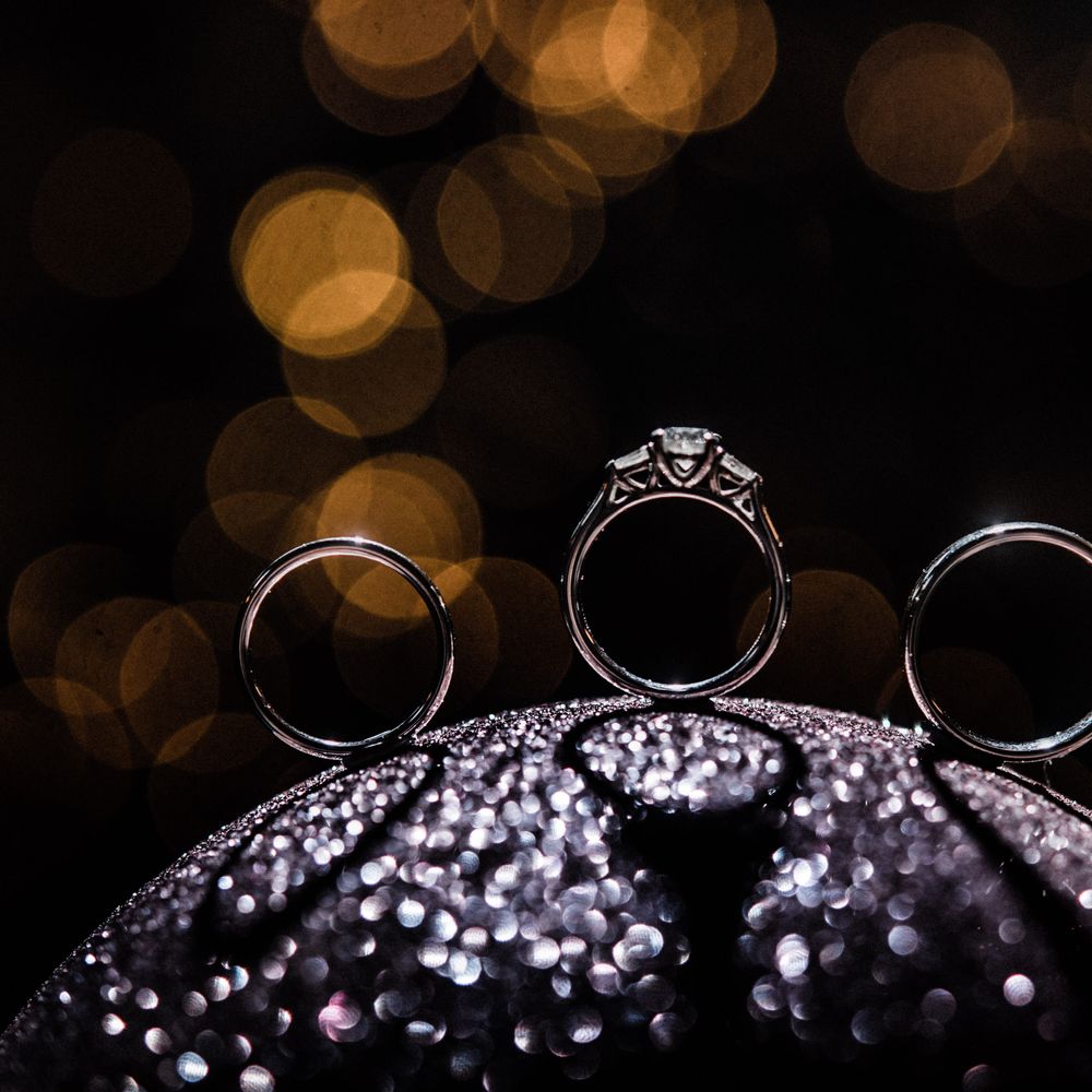 Engagement and wedding rings