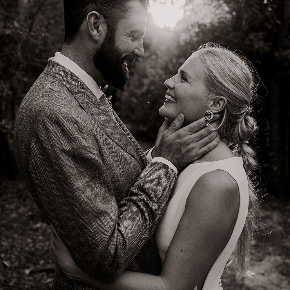 Black and white golden hour portrait by Joy Zamora
