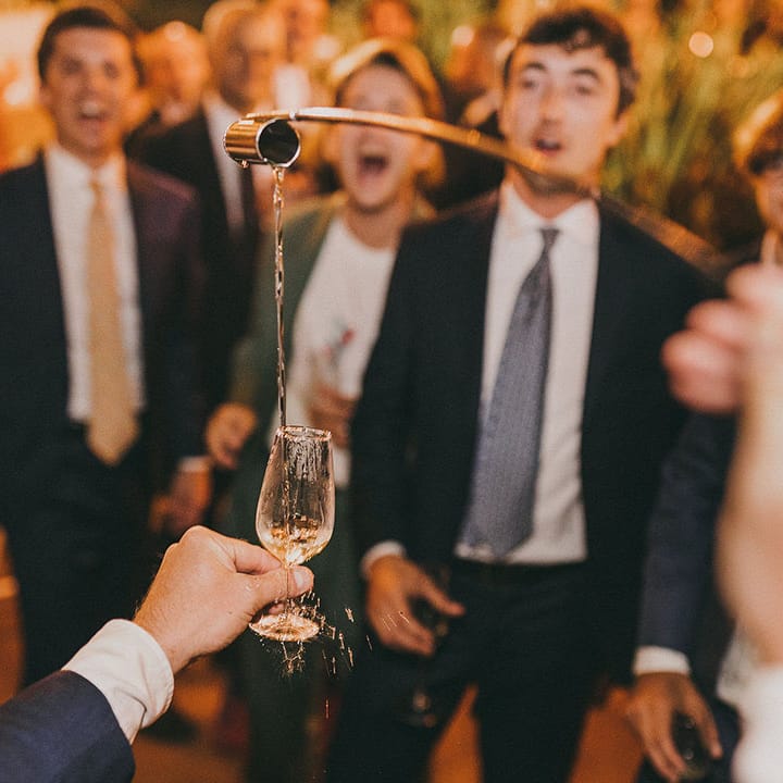 wedding day drinks at Spanish destination wedding 