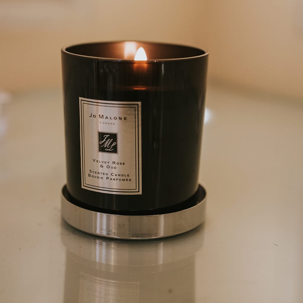 Jo Malone candle burning for wedding 