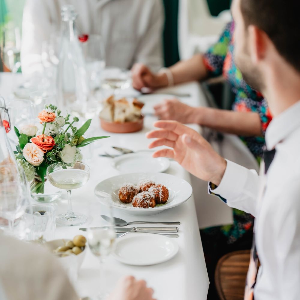 Arancini balls for wedding reception dinner 