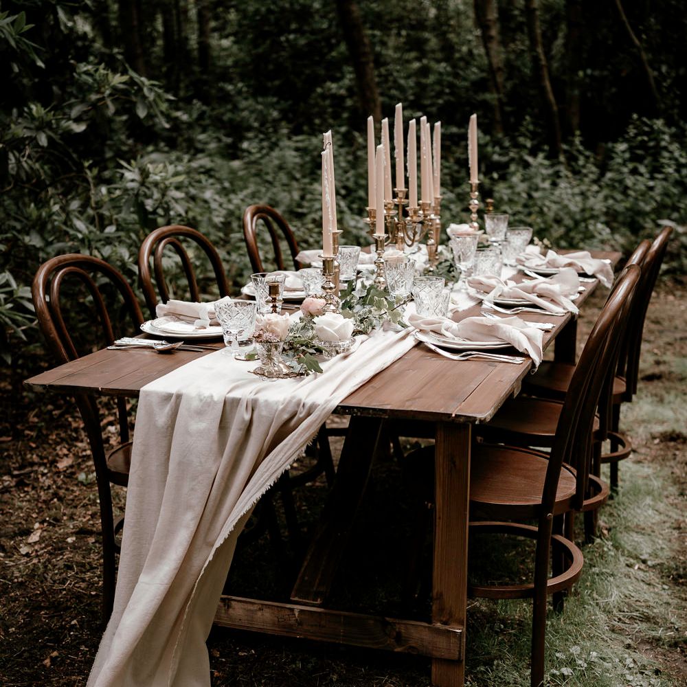 Vintage candlestick table centrepieces 