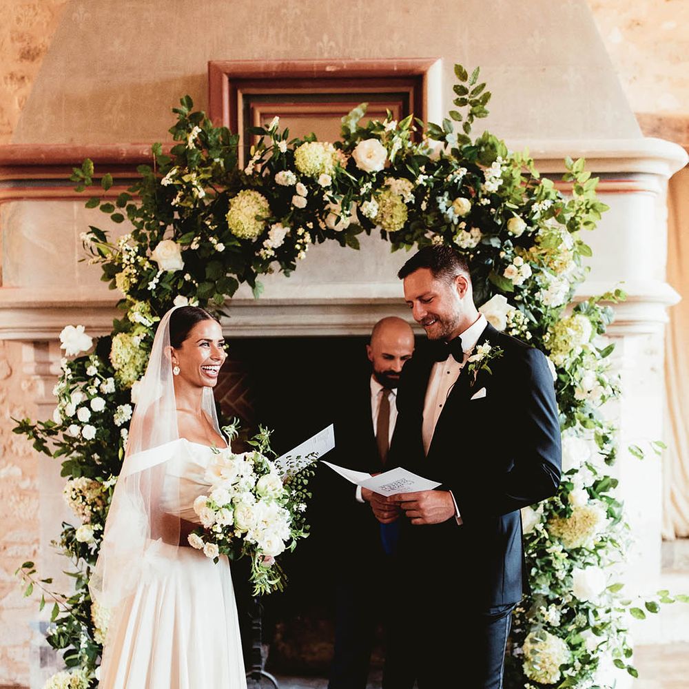 Bride & groom during wedding ceremony